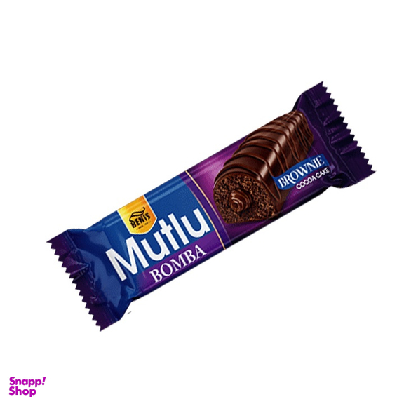 کیک براونی با مغز و روکش کاکائو سفید بنیس وزن 50 گرم
