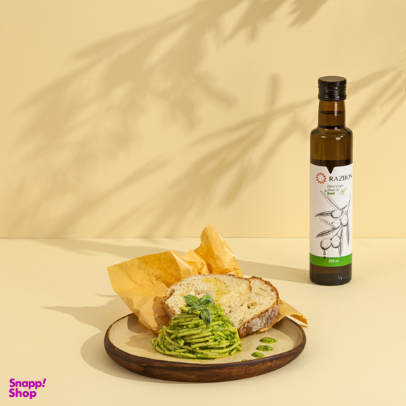 روغن زیتون فرابکر رزبن حاوی عصاره طبیعی ریحان حجم 250 میلی لیتر