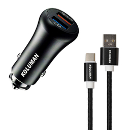 شارژر فندکی 20 وات کلومن مدل KC-C02 همراه کابل USB-C