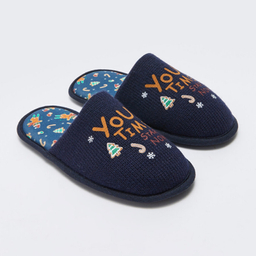 دمپایی حوله ای مردانه ال سی وایکیکی مدل استپ دار Christmas