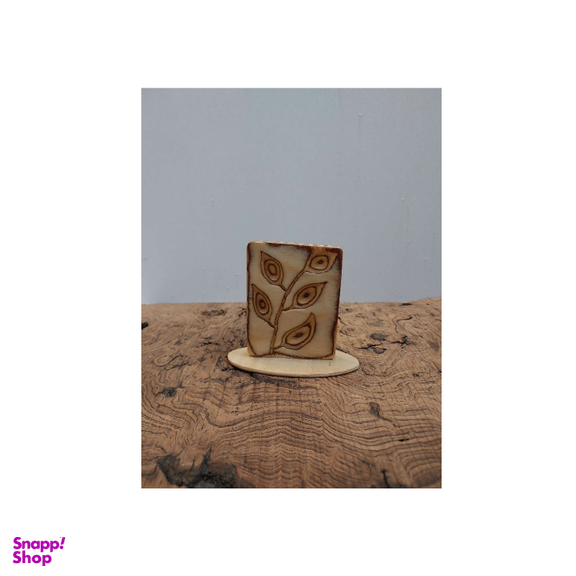 استند چوبی منبت کاری مدل برگ کد SI003