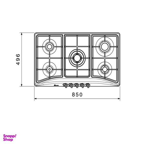 اجاق گاز صفحه ای بیمکث مدل 5010
