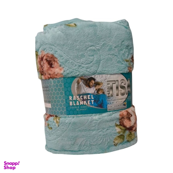 پتو دو نفره تیسا مدل گلدار ژله ای سایز 200×220 سانتی متر