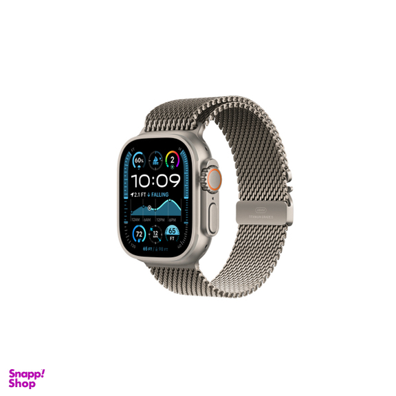 ساعت هوشمند اپل مدل Ultra 2 Natural Titanium Case Milanese Loop 49mm