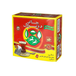 چای سیاه کیسه ای خارجی دو غزال بسته 100 عددی
