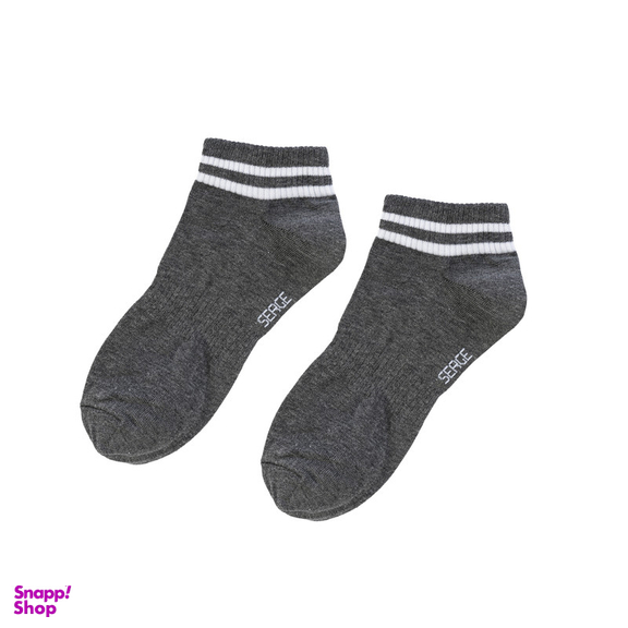 جوراب ساق کوتاه زنانه سرژه مدل 255161 رنگ طوسی