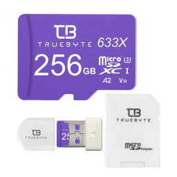 کارت حافظه MicroSDXC تروبایت مدل A2-V30-633X کلاس 10 استاندارد UHS-I U3 ظرفیت 256 گیگابایت به همراه آداپتور SD و کارت خوان