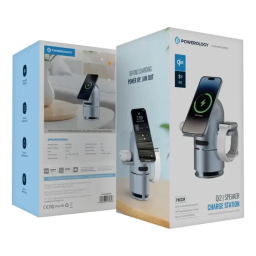 شارژر وایرلس و اسپیکر پاورولوژی مدل PWCUQC039