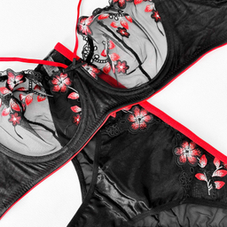 ست شورت و سوتین زنانه نوشه پوش مدل توری کد 88811