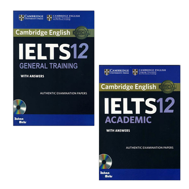 کتاب Cambridge IELTS 12 Academic_General اثر جمعی از نویسندگان انتشارات زبان مهر مجموعه 2 جلدی