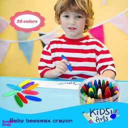 مداد شمعی جادویی نشکن 36 رنگ مدل بادومی