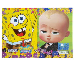 دفتر مشق 50 برگ مدرن مدل طرح برجسته اکلیلی کد 115 مجموعه 2 عددی