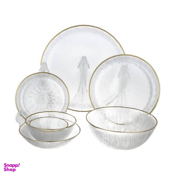 سرویس غذا خوری 33 پارچه پیکسل مدل لب طلایی
