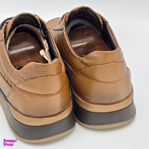 کفش راحتی مردانه شمس کد 08754 رنگ قهوه‌ای