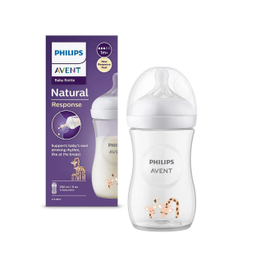 شیشه شیر طلقی اونت مدل A903/66 طرح زرافه ظرفیت 260 میلی لیتر