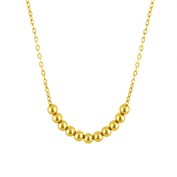 گردنبند طلا 18 عیار زنانه مدل توپی کد 00271