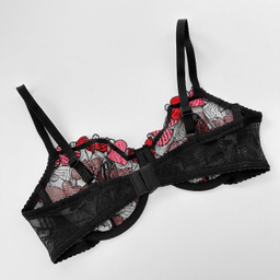 ست شورت و سوتین زنانه نوشه پوش کد 88807 رنگ مشکی قرمز