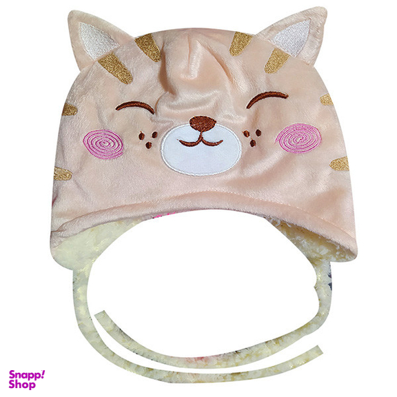 کلاه نوزادی آلیس مدل گربه کد G01 رنگ کرم