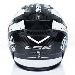 کلاه کاسکت ال اس تو FF801 Carbon Black White به همراه کاور
