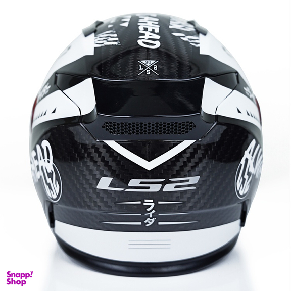 کلاه کاسکت ال اس تو FF801 Carbon Black White به همراه کاور