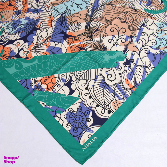 روسری زنانه آنالیا مدل ابریشم مزونی کد 9071