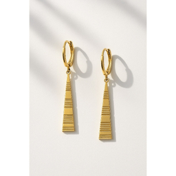 گوشواره طلا 18 عیار زنانه مدل اهرام هندسی