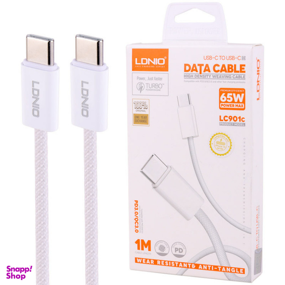 کابل تبدیل Type-C الدینیو مدل LC901C PD3.0 QC3.0 65W طول 1 متر
