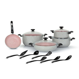 سرویس قابلمه و تابه گرانیت 15 پارچه لیدوما مدل آذی