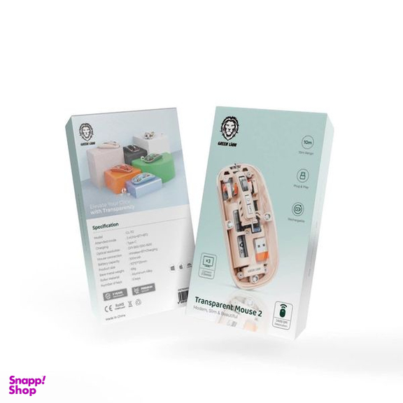 ماوس بی سیم گرین لاین مدل Transparent Mouse 2