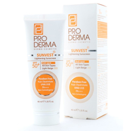 کرم ضد آفتاب فاقد چربی پرودرما با SPF50 رنگ بژ روشن حجم 40 میلی لیتر