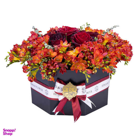 باکس گل طبیعی رز و فرزیا هیمان کد B201