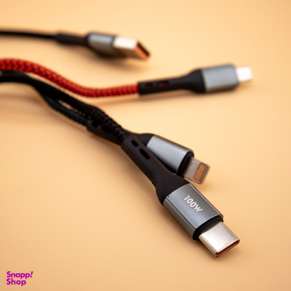 کابل تبدیل USB به Lightning/Type-C/MicroUSB لیتو مدل LD-49 طول 1 متر