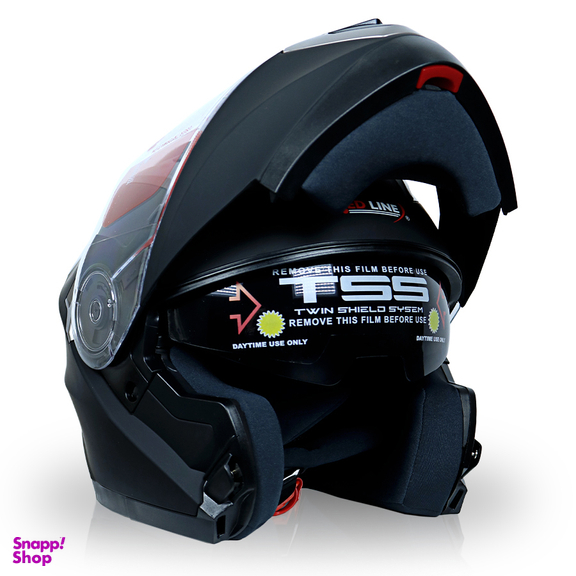 کلاه کاسکت فک متحرک ردلاین مدل 935 رنگ مشکی مات به همراه کاور