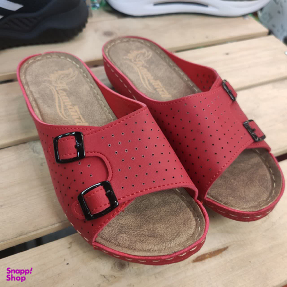 دمپایی زنانه کمند مدل افرا رنگ قرمز