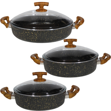 سرویس تابه گرانیتی 6 پارچه اویز پلاس مدل السا کد 24