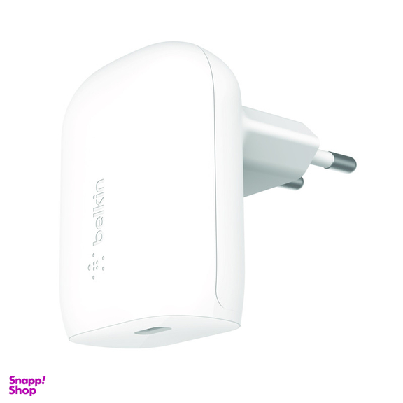 شارژر دیواری بلکین مدل WCA005vf1MWH-B5 USB-C PD PPS به همراه کابل لایتنینگ