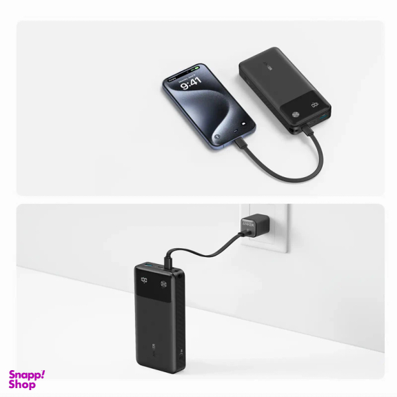 پاوربانک انکر مدل A1384 ظرفیت 20000 میلی آمپر ساعت به همراه کابل USB-C