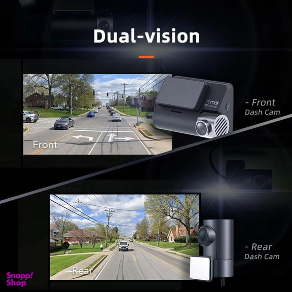 دوربین فیلم برداری خودرو سوِنتی مِی مدل 70maI Dash Cam 4K + Rear Cam Set(RC06) A800S