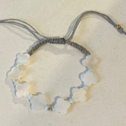 دستبند طلا 18 عیار دخترانه مدل گل ونکلیف