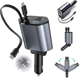 شارژر فندکی 65 وات فست شارژ مدل Retractable