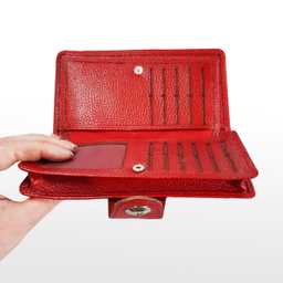 کیف پول چرم سهند چرم مدل کاملیا