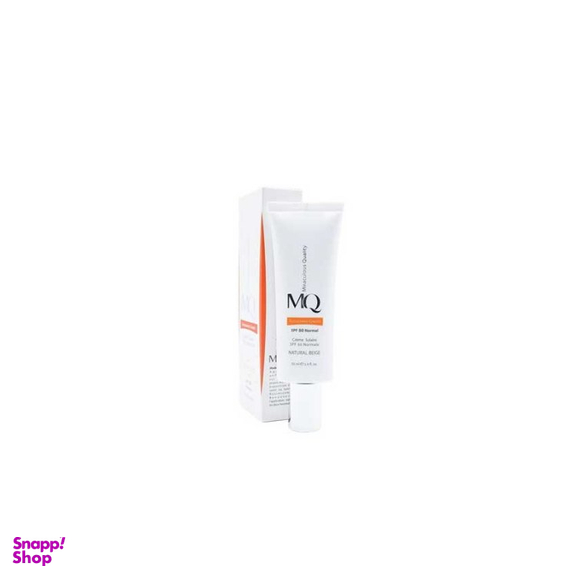 کرم ضد آفتاب فاقد چربی ام کیو مدل SPF50 رنگ بژ طبیعی حجم 50 میلی‌ لیتر