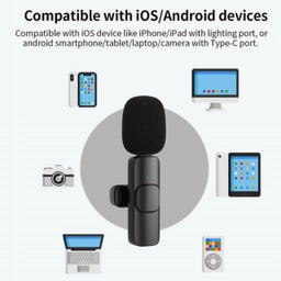 میکروفن یقه ای بی سیم مدل K8 Dual Type-C بسته 2 عددی