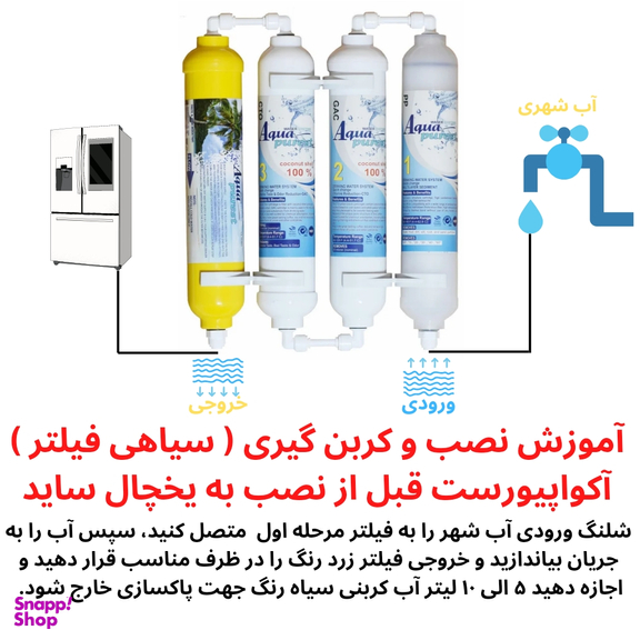 فیلتر تصفیه آب یخچال و فریزر آکوا پیورست مدل SOFT 4540 PRO مجموعه 4 عددی