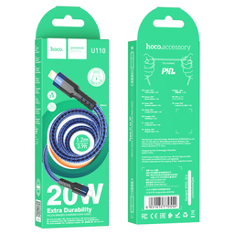 کابل دیتا Type-C به Lightning هوکو مدل U110 طول 1.2 متر
