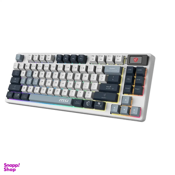 کیبورد بی سیم مکانیکال مخصوص بازی ام اس آی مدل FORGE GK600 TKL SKY