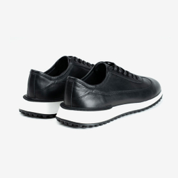 کفش روزمره مردانه چرم مشهد مدل j6328 رنگ مشکی