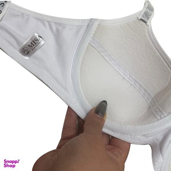 ست شورت و سوتین نخی میسا کد 9025 طرح Victoria’s Secret رنگ سفید