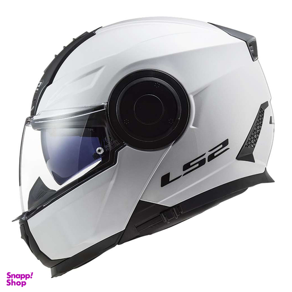 کلاه کاسکت فک متحرک ال اس تو مدل +FF902 Scope White به همراه کاور