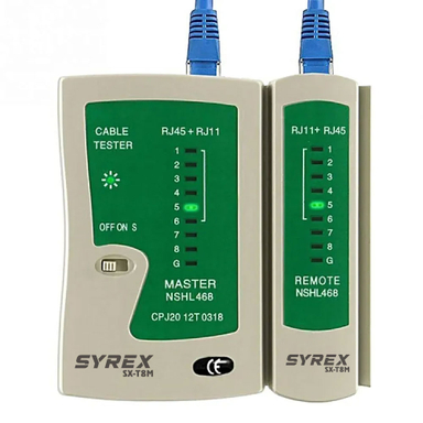 تستر کابل شبکه سایرکس مدل SX-T8M